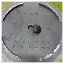STONE POLYRESIN ΚΑΣΠΩ ΜΕ ΠΙΑΤΟ ΣΕΤ/4 ΜΑΥΡΟ ΑΝΘΡΑΚΙ ΚΩΝIKO ΨΗΛΟ - L:Φ45.5x76, M:Φ36.5x62cm