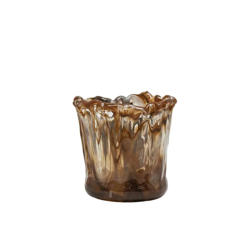 ΚΗΡΟΠΗΓΙΟ ΑΠΟ ΦΥΣΗΤΟ ΓΥΑΛΙ ΚΑΦΕ/ΜΕΛΙ ΜΕΓΑΛΗ ΚΟΥΠΑ - Φ14.5x13.5cm 8/ΚΙΒ