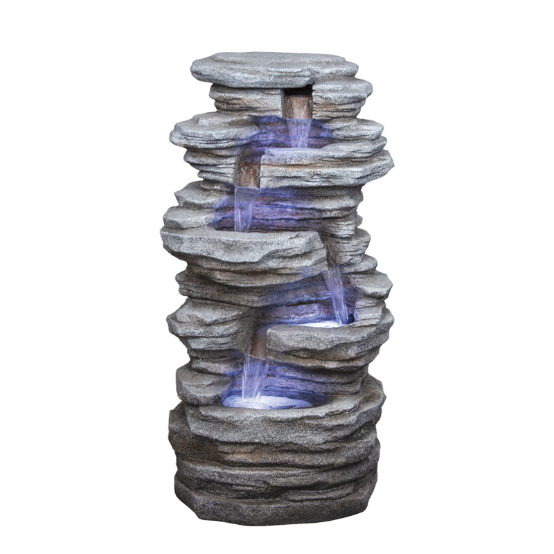 ΕΠΙΔΑΠΕΔΙΟ ΣΥΝΤΡΙΒΑΝΙ ΔΙΑΚΟΣΜΗΣΗΣ ΓΚΡΙ ΜΕ ΦΩΣ ΒΡΑΧΟΣ 4 ΕΠΙΠΕΔΑ - 41x29x81.5cm 1/ΚΙΒ