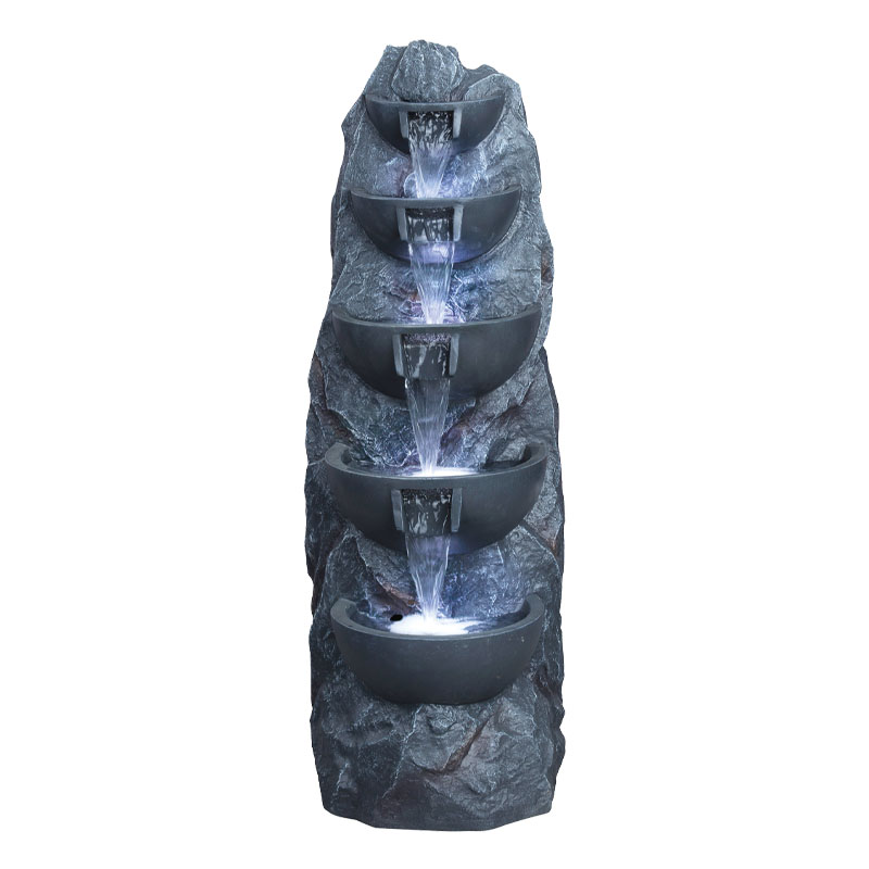 ΕΠΙΔΑΠΕΔΙΟ ΣΥΝΤΡΙΒΑΝΙ ΔΙΑΚΟΣΜΗΣΗΣ ΣΚΟΥΡΟ ΓΚΡΙ-ΑΝΘΡΑΚΙ ΜΕ ΦΩΣ ΒΡΑΧΟΣ 5 ΕΠΙΠΕΔΑ - 35x40x100cm 1/ΚΙΒ