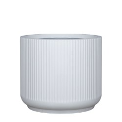 ΚΑΣΠΩ FIBERCLAY ΛΕΥΚΟ ΙΣΙΟ-ΣΤΡΟΓΓΥΛΟ ΚΑΘΕΤΕΣ ΓΡΑΜΜΩΣΕΙΣ ΜΕΓΑΛΟ - Φ41x35cm